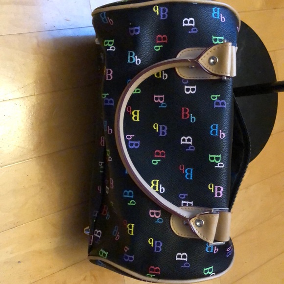Black handbag with colorful lettering - Picture 4 of 5
